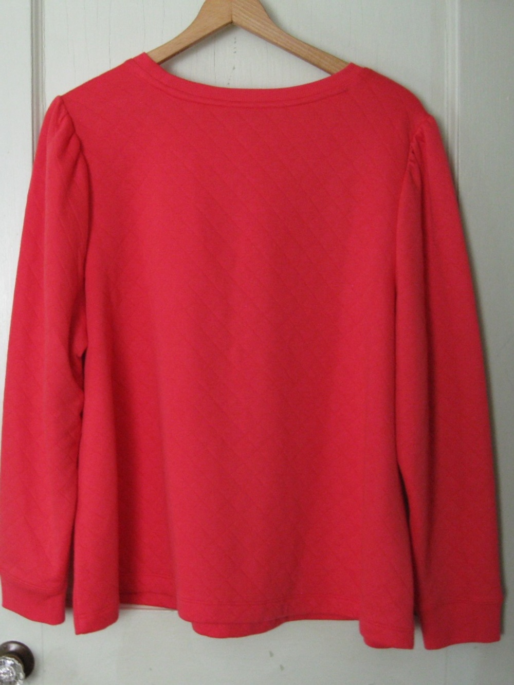 NWT Croft and Barrow lightweight quilted orange women's top plus size 1X - Picture 2 of 7